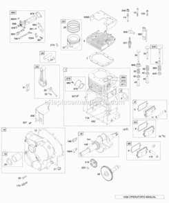 Page D Diagram and Parts List for 19E412-1134-E1  Briggs and Stratton Engine